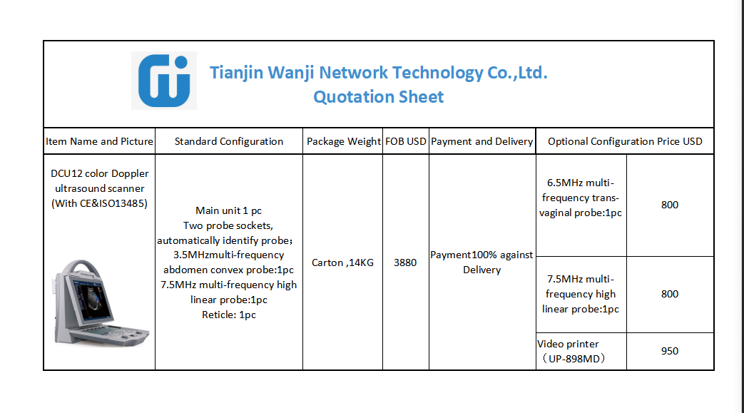 PW doppler Ultrasound scanner quotation sheet.png